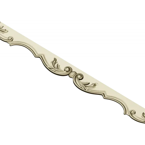 Acanthus Scroll Rail - Decorative STL 3D Model for CNC