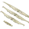 Rococo Stretcher Appliques - STL 3D Model for CNC