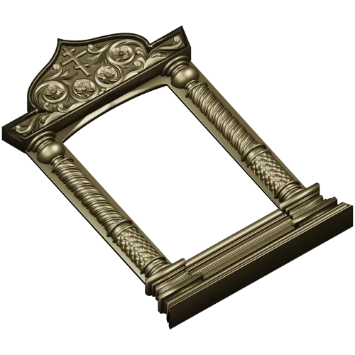 Киот с витой колонной и тимпаном - 3D модель STL для ЧПУ