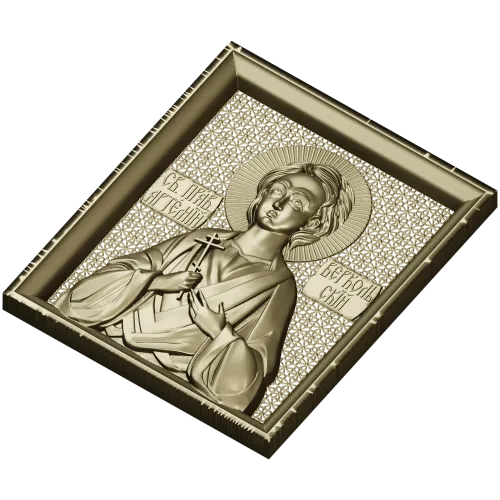 Икона Святой Артемий Веркольский - STL 3D модель для ЧПУ