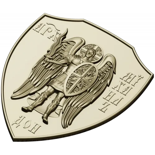 Archangel Michael shield - STL 3D model for CNC carving