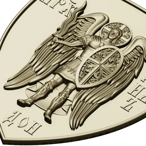 Archangel Michael shield - STL 3D model for CNC carving