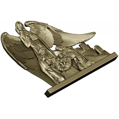 Ангел-хранитель у ясель - stl 3D модель для ЧПУ