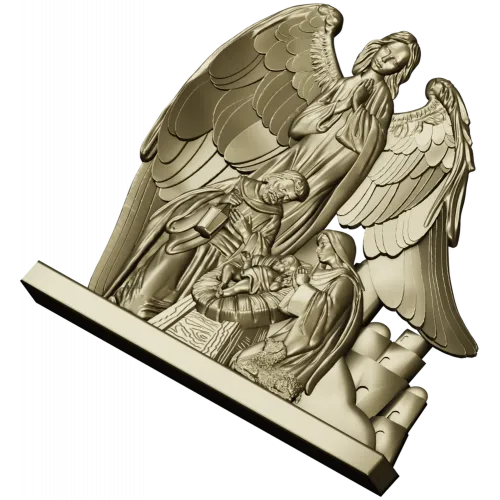 Ангел-хранитель у ясель - stl 3D модель для ЧПУ