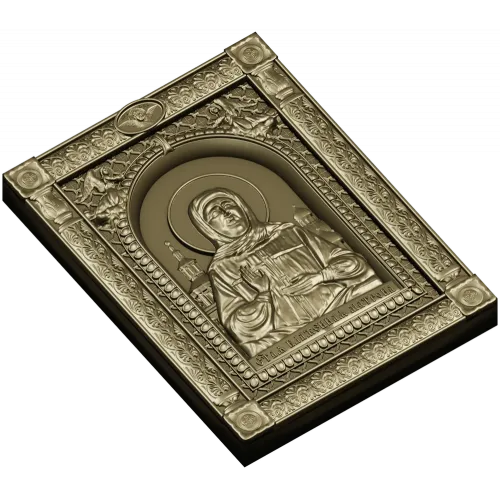 Saint Matrona of Moscow - detailed icon relief STL for CNC
