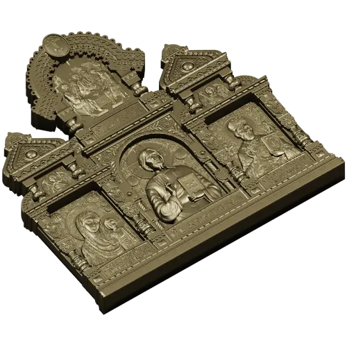 Иконостасный киот - рельефная 3D модель в формате STL