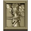 Hand of Jesus - high-relief framed panel STL for CNC carving