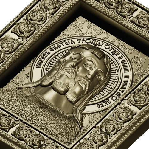 Holy Trinity Icon - 3D STL Panel for CNC