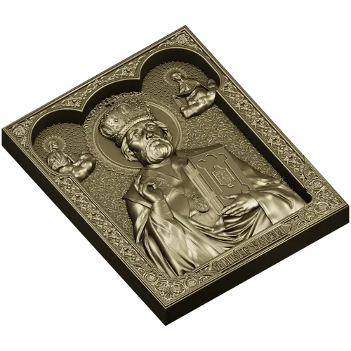Икона Николай Чудотворец - 3D модель STL для ЧПУ