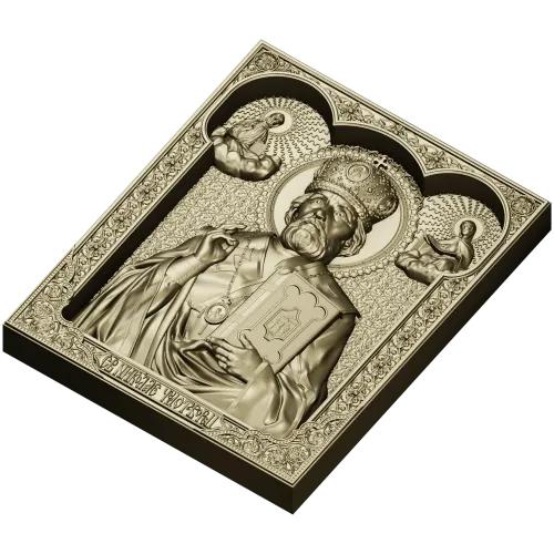 Икона Николай Чудотворец - 3D модель STL для ЧПУ