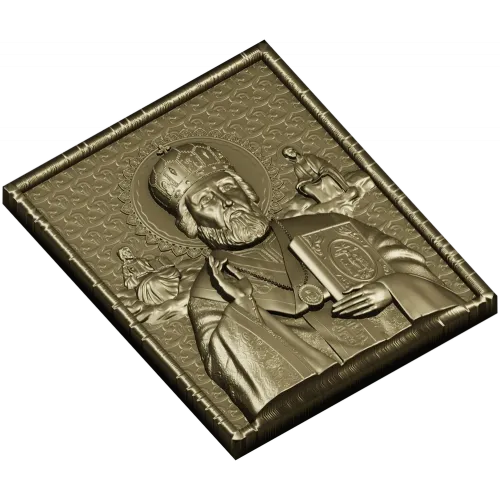 Икона Святой Николай Чудотворец - 3D модель STL для ЧПУ