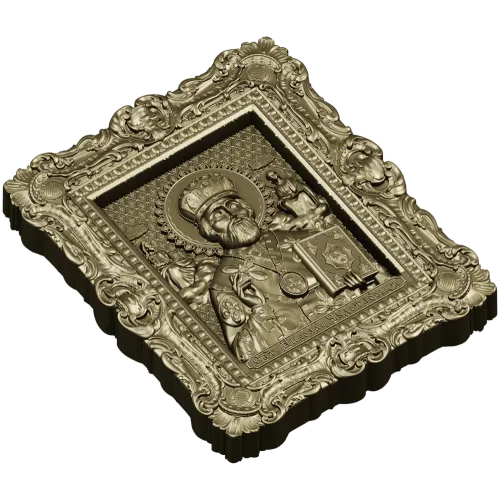 Икона Святой Николай Чудотворец - 3D модель STL для ЧПУ