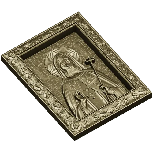 Saint Sergius of Radonezh - High Relief Icon STL
