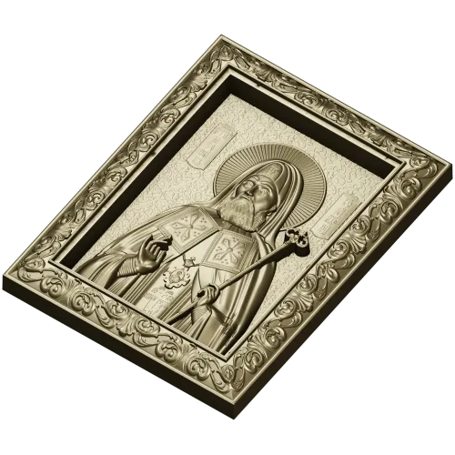 Saint Sergius of Radonezh - High Relief Icon STL