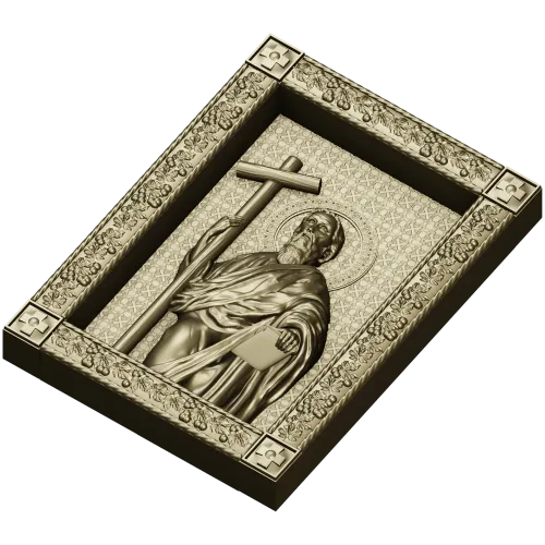 Saint Andrew the First-Called - 3D STL Icon Panel for CNC
