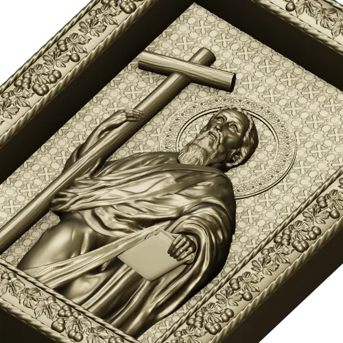 Saint Andrew the First-Called - 3D STL Icon Panel for CNC