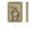Saint Andrew the First-Called - 3D STL Icon Panel for CNC