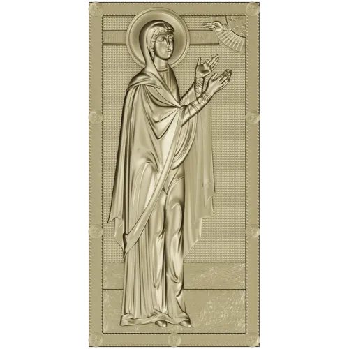 Saint Anna the Prophetess - STL 3D panel for CNC router