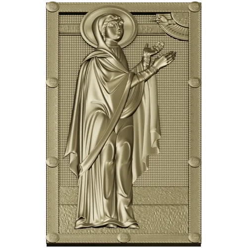 Saint Anna the Prophetess - STL 3D panel for CNC router