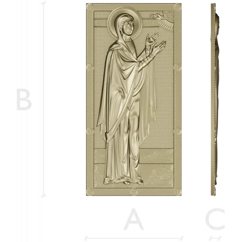 Saint Anna the Prophetess - STL 3D panel for CNC router