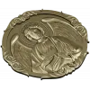 Archangel Jehudiel round medallion STL 3D model for CNC