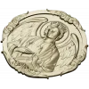 Archangel Jehudiel round medallion STL 3D model for CNC