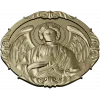 Archangel Jehudiel round medallion STL 3D model for CNC