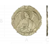 Archangel Jehudiel round medallion STL 3D model for CNC