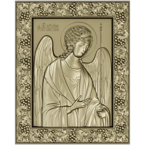 Archangel Michael high-relief icon - STL 3D model for CNC