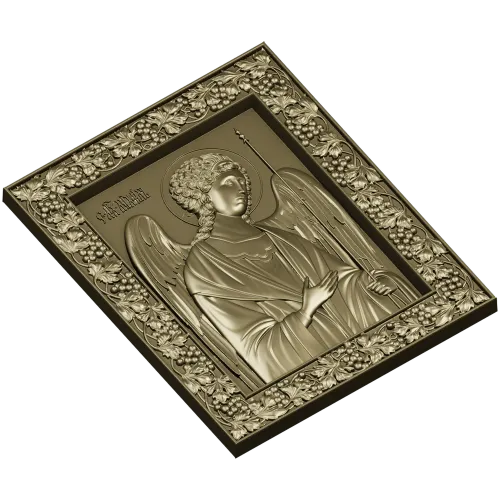 Archangel Michael high-relief icon - STL 3D model for CNC