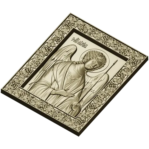 Archangel Michael high-relief icon - STL 3D model for CNC