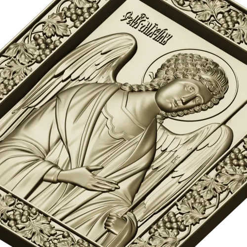Archangel Michael high-relief icon - STL 3D model for CNC