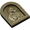Theotokos Eleusa - arched icon relief STL for CNC