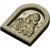 Theotokos Eleusa - arched icon relief STL for CNC