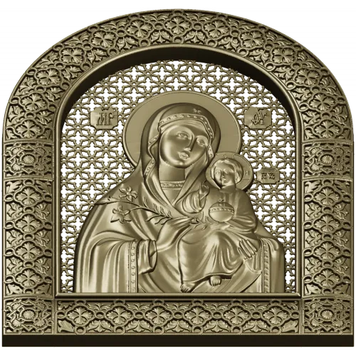 Богородица с Младенцем - 3D STL модель для ЧПУ