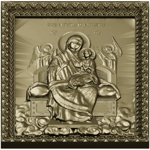 Икона Богородица Всецарица - STL модель для ЧПУ