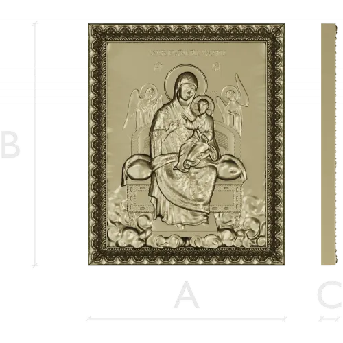 Икона Богородица Всецарица - STL модель для ЧПУ