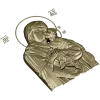 Богородица Песчанская - 3D STL модель для ЧПУ резьбы