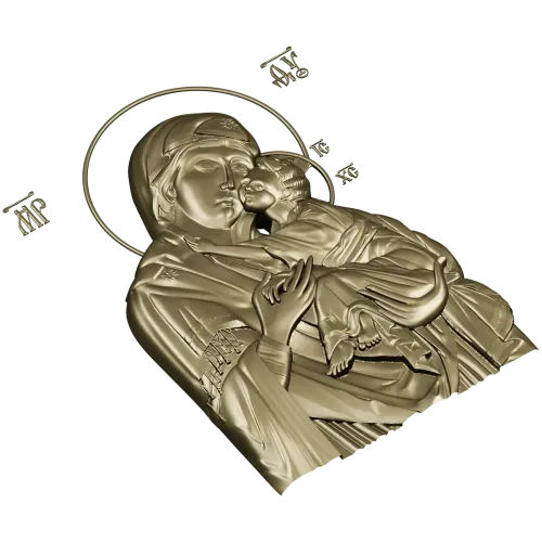 Богородица Песчанская - 3D STL модель для ЧПУ резьбы