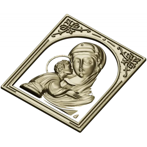 3D модель STL - Икона Божья Матерь Игоревская (рельеф)