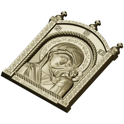 Икона Божией Матери Казанской - 3D модель STL для ЧПУ