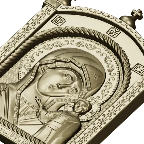 Икона Божией Матери Казанской - 3D модель STL для ЧПУ