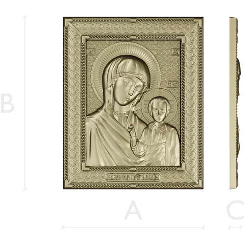 Казанская икона - барельеф для ЧПУ (STL)