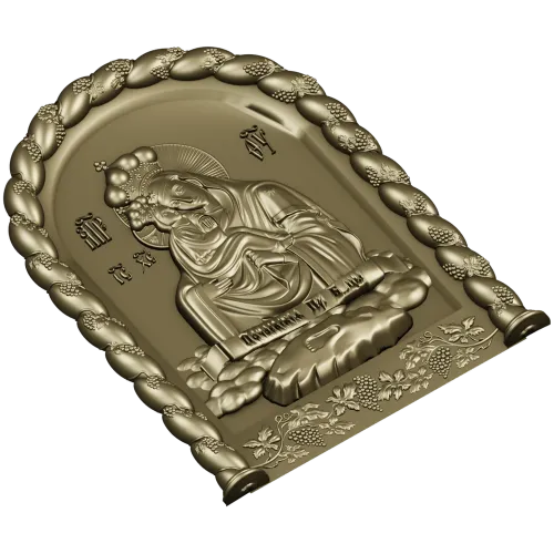 Почаевская икона Божией Матери - 3D модель STL для ЧПУ