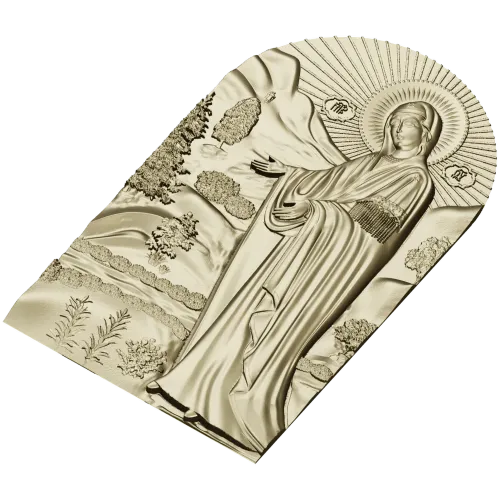 Пюхтицкая икона Божией Матери - 3D STL модель для ЧПУ