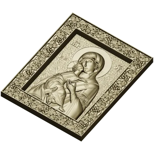 3D модель STL - Икона Богоматерь (Умиление) для ЧПУ