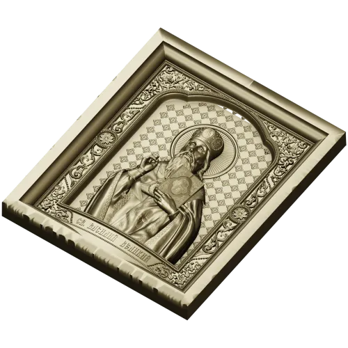 Saint Basil the Great - high relief icon panel STL for CNC