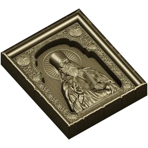 High-relief Orthodox Icon STL - Saint Benjamin of Petrograd