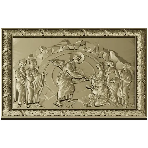Anastasis - Resurrection Icon Relief (STL)