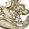 Saint George Slaying the Dragon - STL Relief for CNC